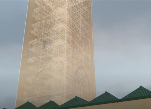 Mosquée de Hassan à Rabat : Reconstitution 3D